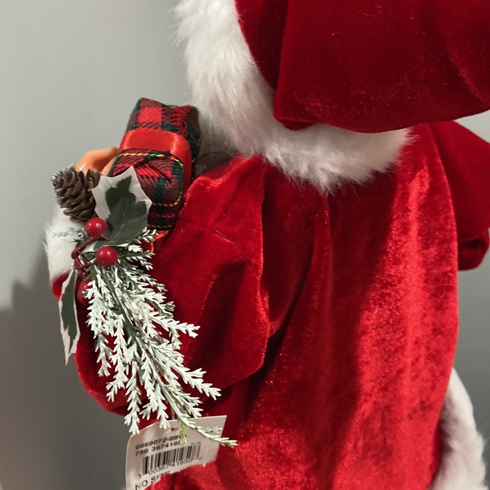 18 inch Santa Clause ๐
NWT holding a sled and present with greenery - Picture 8 of 9